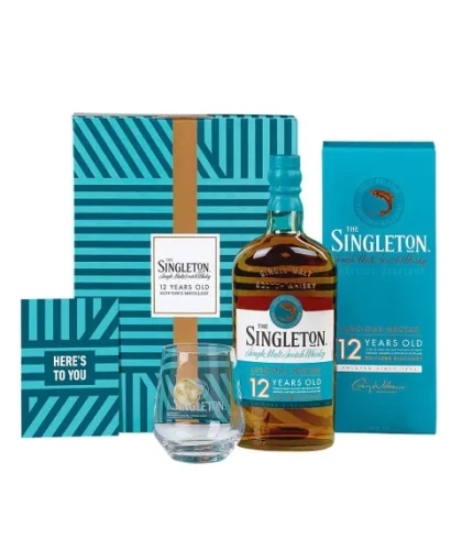 Geschenk Singleton 12 Years Old Geschenkverpakking met Glas, bij slijterij ’t Bockje in Bathmen
