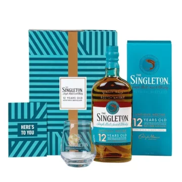 Singleton 12 Years Old Geschenkverpakking met Glas