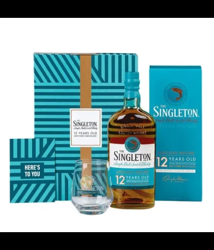 Geschenk Singleton 12 Years Old Geschenkverpakking met Glas, bij slijterij ’t Bockje in Bathmen