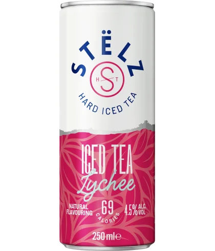 Stëlz Hard Iced Tea Lychee, op voorraad bij slijterij t Bockje in Bathmen