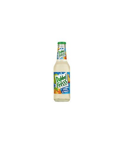 Fles Dubbel Fris Appel Perzik 20cl van Dubbel Fris, bij slijterij ’t Bockje in Bathmen