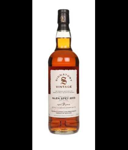 Fles Signatory Glen Spey 2015 100 PROOF #37, whisky, op voorraad bij slijterij t Bockje in Bathmen