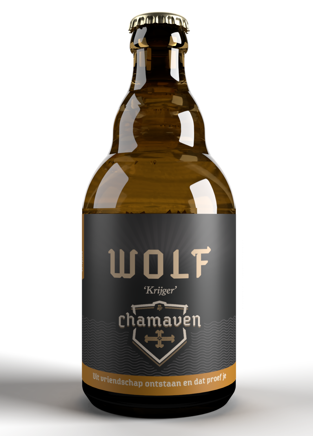 Fles Brouwerij Chamaven Wolf Tripel, bier van Brouwerij Chamaven, op voorraad bij slijterij ’t Bockje in Bathmen