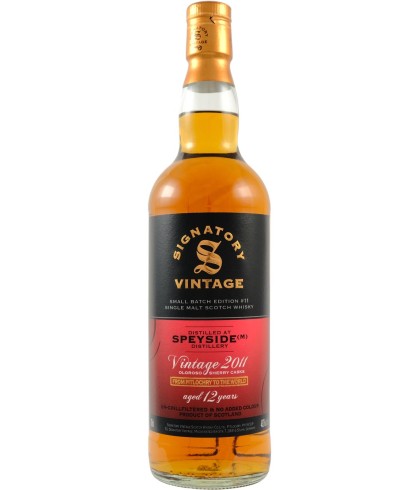 Fles Signatory Small Batch Edition #11 Speyside (M) 12 Years Old 2011, whisky, op voorraad bij slijterij t Bockje in Bathmen