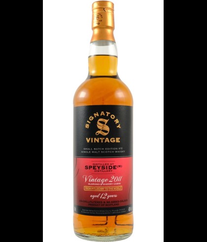 Fles Signatory Small Batch Edition #11 Speyside (M) 12 Years Old 2011, whisky, op voorraad bij slijterij t Bockje in Bathmen