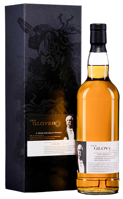 Fles The Glover 7 Years Old 10th Anniversary, single malt whisky, op voorraad bij slijterij t Bockje in Bathmen