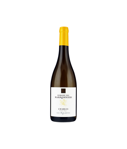 Fles Domaine Des Marronniers Chablis Vieille Vignes Les Malantes, wijn op voorraad bij slijterij t Bockje in Bathmen