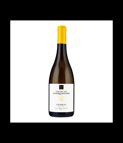 Fles Domaine Des Marronniers Chablis Vieille Vignes Les Malantes, wijn op voorraad bij slijterij t Bockje in Bathmen