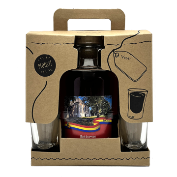 Battumse Chocolade-kerslikeur Geschenkverpakking met 2 Shotglaasjes