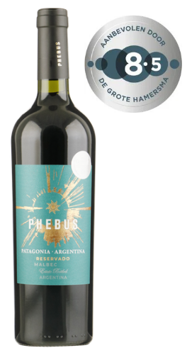 Fles Phebus Patagonia Argentina Reservado Malbec, wijn, bij slijterij ’t Bockje in Bathmen