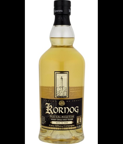 Fles Kornog Roc'h Hir Bourbon Cask, whisky, op voorraad bij slijterij t Bockje in Bathmen