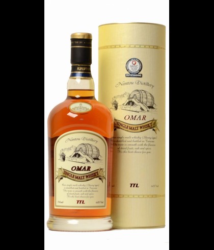 Fles Omar Sherry Cask, Taiwanese single malt whisky, op voorraad bij slijterij t Bockje in Bathmen