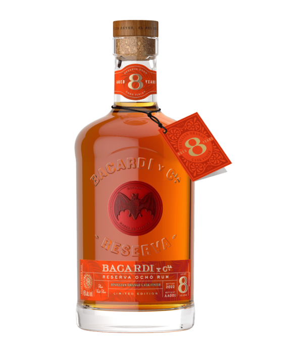 Bacardi Reserva Ocho Años Rum Sevillian Orange Cask Finish bij t Bockje in Bathmen