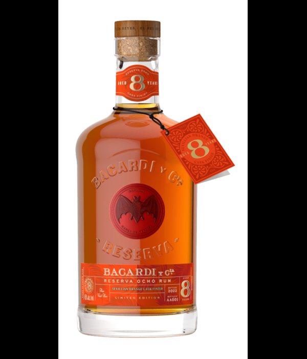 Bacardi Reserva Ocho Años Rum Sevillian Orange Cask Finish bij t Bockje in Bathmen