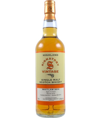 Fles Signatory Vintage Whitlaw 10 Years Old 2014, whisky, op voorraad bij slijterij t Bockje in Bathmen