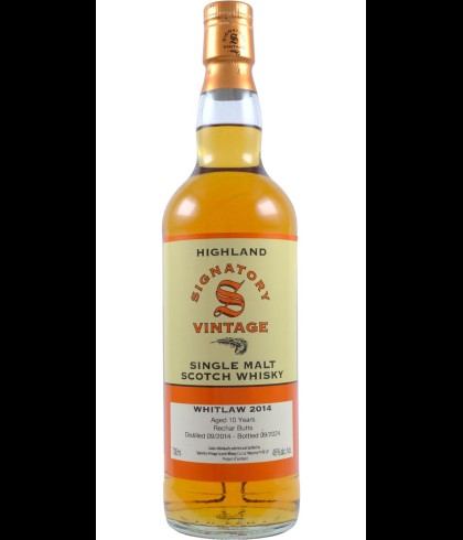 Fles Signatory Vintage Whitlaw 10 Years Old 2014, whisky, op voorraad bij slijterij t Bockje in Bathmen
