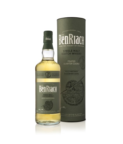 Fles Benriach Peated Quarter Cask, single malt whisky, op voorraad bij slijterij t Bockje in Bathmen