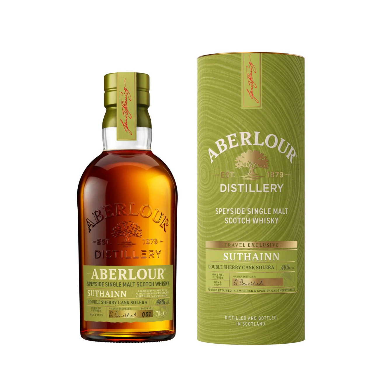Fles Aberlour Suthainn Double Sherry Cask Solera, Speyside single malt whisky, op voorraad bij slijterij t Bockje in Bathmen