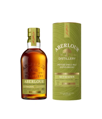 Fles Aberlour Suthainn Double Sherry Cask Solera, Speyside single malt whisky, op voorraad bij slijterij t Bockje in Bathmen