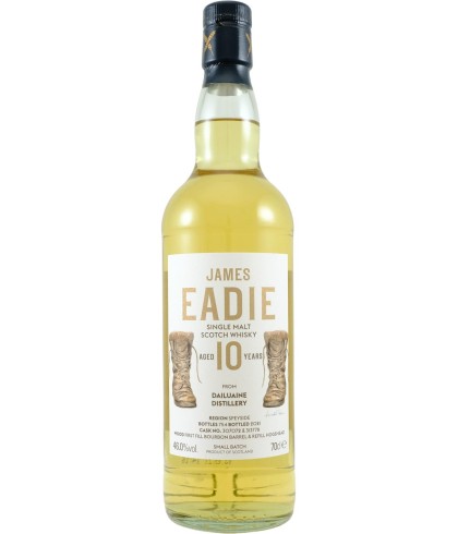 Fles James Eadie Dailuaine 10 Years Old, single malt whisky, op voorraad bij slijterij t Bockje in Bathmen
