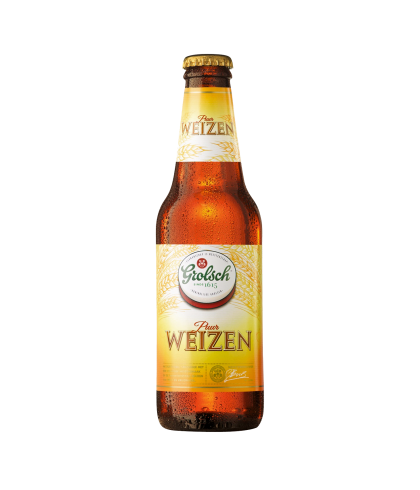 Fles Grolsch Puur Weizen, bier van Grolsch, bij slijterij t Bockje in Bathmen