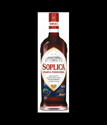 Fles Soplica Czarna Porzeczka, wodka, op voorraad bij slijterij t Bockje in Bathmen