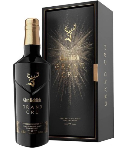 Fles Glenfiddich Grand Cru 23 Years Old, single malt whisky, op voorraad bij slijterij t Bockje in Bathmen