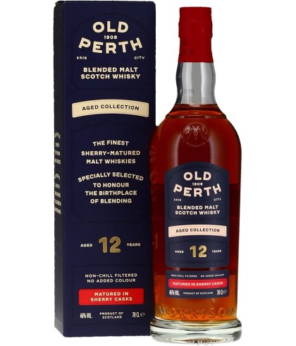 Fles Old Perth 12 Years Old, Schotse blended malt op sherryvaten, op voorraad bij slijterij t Bockje in Bathmen