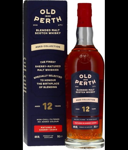 Fles Old Perth 12 Years Old, Schotse blended malt op sherryvaten, op voorraad bij slijterij t Bockje in Bathmen