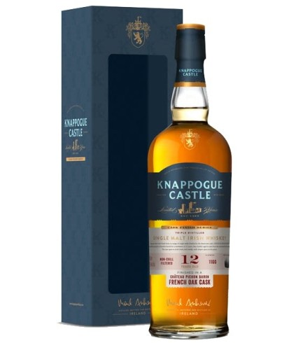 Fles Iers whiskey van Knappogue Castle, op voorraad bij slijterij ’t Bockje in Bathmen