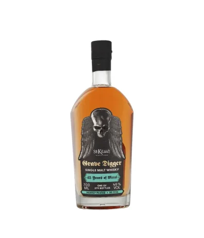 Fles St. Kilian Grave Digger 45 Years Of Metal, whisky, bij slijterij ’t Bockje in Bathmen