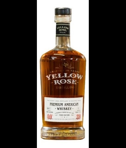Fles Yellow Rose Premium American, Amerikaanse whiskey uit Texas, op voorraad bij slijterij t Bockje in Bathmen
