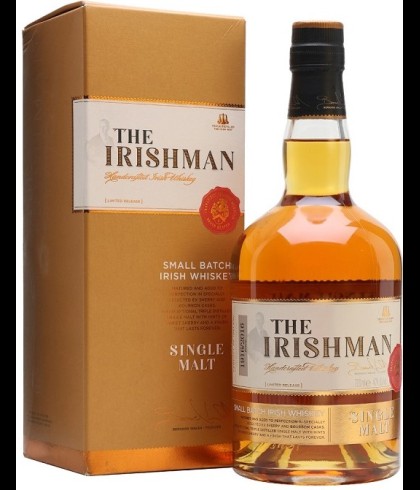 Fles The Irishman Small Batch, Ierse whiskey van Walsh Whiskey uit Carlow, op voorraad bij slijterij t Bockje in Bathmen