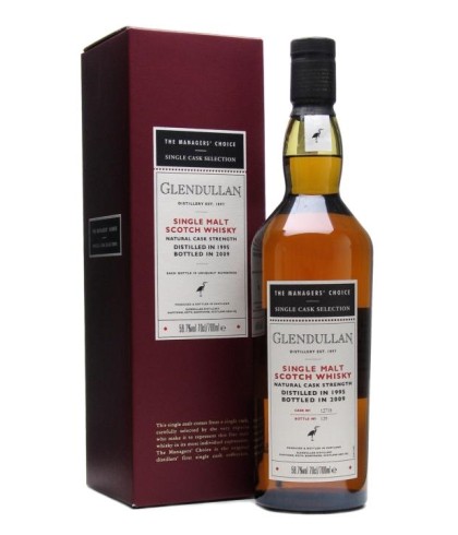 Fles Glendullan 13 Years OId Manager's Choice Speyside Single Malt Whisky, whisky, bij slijterij t Bockje in Bathmen