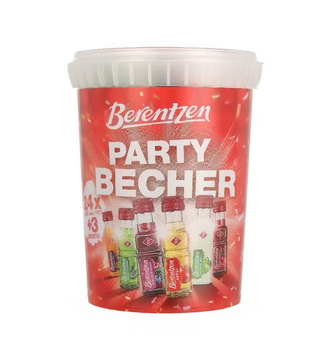 Likeur Berentzen Partybecher 27 flesjes van Berentzen, bij slijterij ’t Bockje in Bathmen
