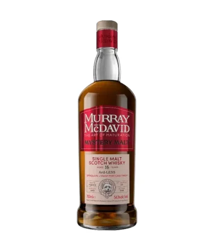 Fles Murray McDavid Mystery Malt Ard-Less 16 Years Old 2009, whisky, bij slijterij t Bockje in Bathmen