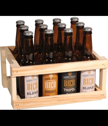 Geschenk Bierkratje Laag Model 12 Fles Leeg, bij slijterij ’t Bockje in Bathmen