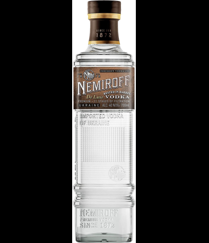 Fles Nemiroff De Luxe Rested in Barrel Vodka, wodka, op voorraad bij slijterij t Bockje in Bathmen