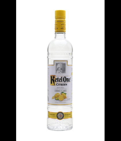 Fles Ketel One Vodka Citroen, wodka met citrus, op voorraad bij slijterij t Bockje in Bathmen