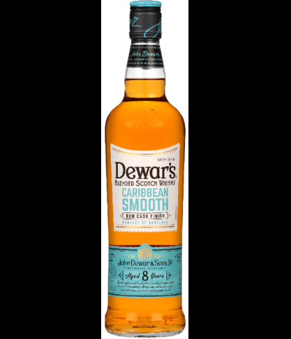 Fles Dewar&rsquo;s Caribbean Smooth 8 Years, single malt whisky, op voorraad bij slijterij t Bockje in Bathmen