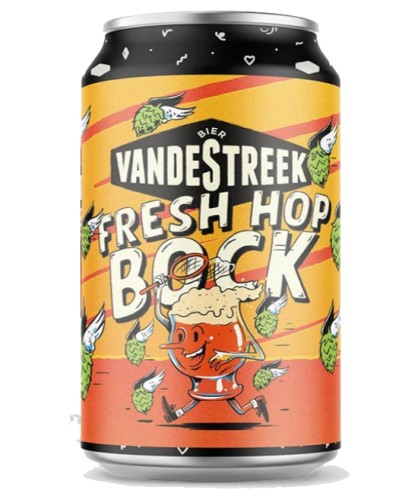 Fles Vandestreek Fresh Hop Bock, bier van Vandestreek, bij slijterij t Bockje in Bathmen