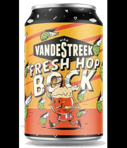 Fles Vandestreek Fresh Hop Bock, bier van Vandestreek, bij slijterij t Bockje in Bathmen