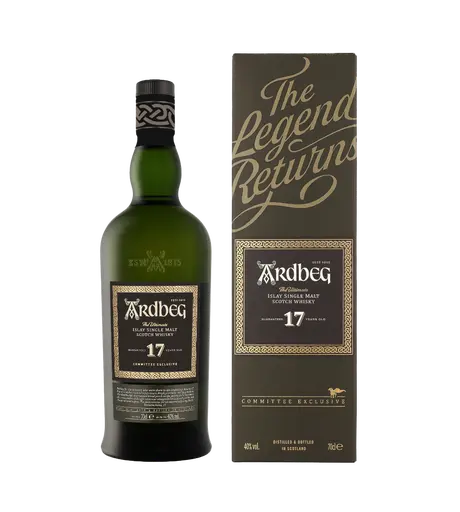 Fles Ardbeg 17 Years Old The Legend Returns, whisky, op voorraad bij slijterij t Bockje in Bathmen
