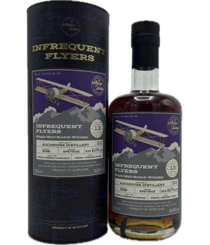 Fles Infrequent Flyers Auchroisk 2012 13 Years Old, single malt whisky, op voorraad bij slijterij t Bockje in Bathmen