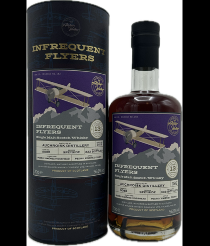 Fles Infrequent Flyers Auchroisk 2012 13 Years Old, single malt whisky, op voorraad bij slijterij t Bockje in Bathmen