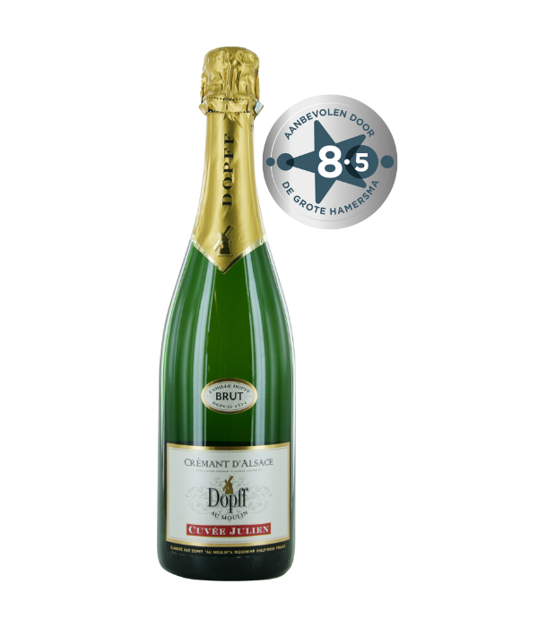 Dopff au Moulin Crémant d’Alsace-Cuvée Julien-Brut, wijn bij t Bockje in Bathmen
