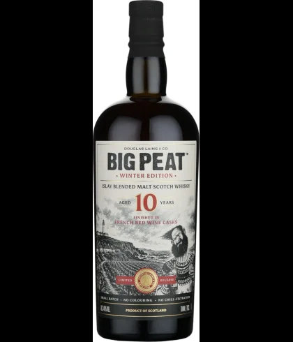 Fles Big Peat 10YO French Red Wine Casks, whisky, bij slijterij t Bockje in Bathmen
