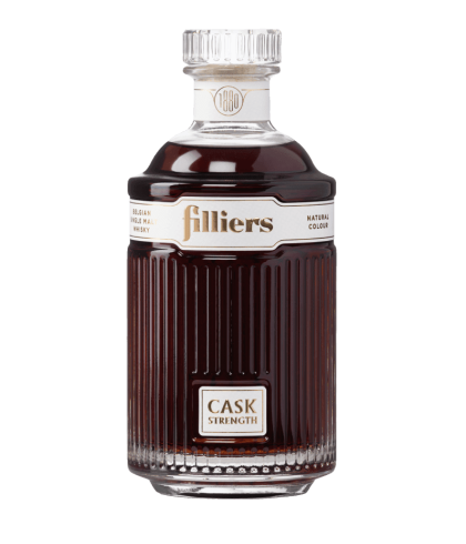 Fles Filliers Single Malt Cask Strength, single malt whisky, op voorraad bij slijterij t Bockje in Bathmen