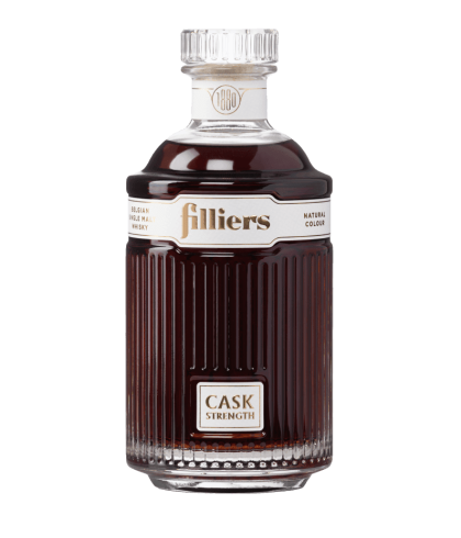 Fles Filliers Single Malt Cask Strength, single malt whisky, op voorraad bij slijterij t Bockje in Bathmen