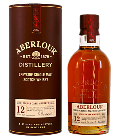 Fles Aberlour 12 Years Double Cask Matured, Speyside single malt whisky, op voorraad bij slijterij t Bockje in Bathmen